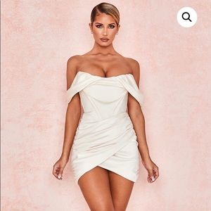 Ivory Satin Corset Dress